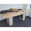 Global 11' Boat Shaped Board Room MeetingTable w Power Data